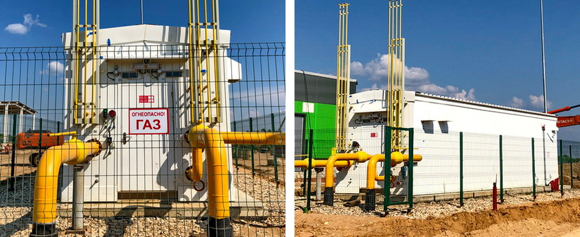 Block-type gas treatment station